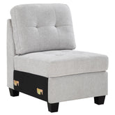 Orleans Furniture - Coaster - Georgina Upholstered Armless Chair Steel Beige - 551705